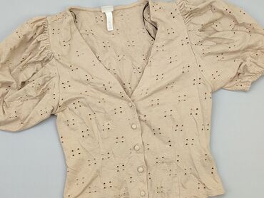 białe bluzki dopasowana krótki rękaw: Bluzka Damska, H&M, S, stan - Dobry