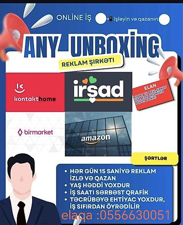 any inboxing: Marketoloq tələb olunur, İstənilən yaş, Təcrübəsiz — 1