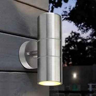 most ormari ikea: Spoljna zidna LED lampa – cilindrični dizajn od brušenog nerđajućeg — 2
