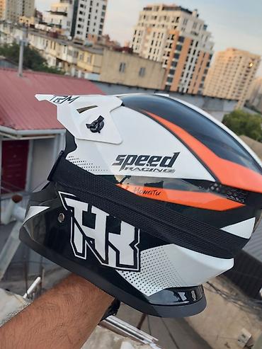 Moto geyim: Off-Road (Cross) Moto kask satıram Məhsul yenidir, istifadə — 9