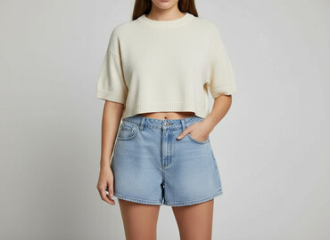 cross jeans zakręt: Shein Curve, Shorts for women, size XL
