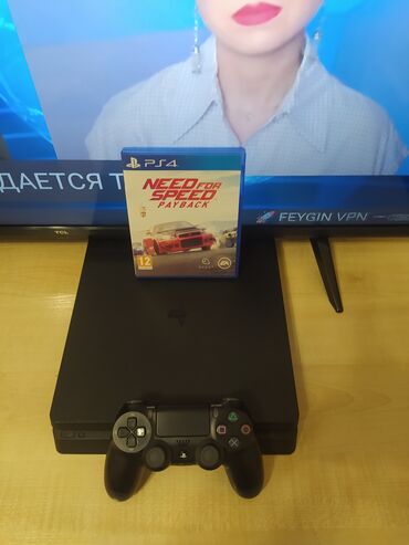 приставка плейстейшен: Sony PlayStation 4 slim 500gb 1 dualshock 4 оригинал 1 игра все