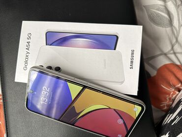 a54 samsung бишкек: Samsung Galaxy A54 5G, Колдонулган, 128 ГБ, түсү - Ак, 2 SIM, 1 SIM