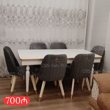 Masalar: Qonaq otağı üçün, Yeni, 6 stul