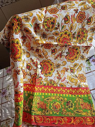 Полотенца: Кухонные вафельные полотенца с ярким принтом. размер 50/70 Материал — 27