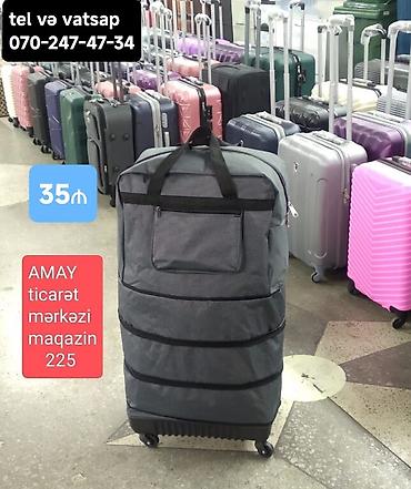 Təkərli, yığıla bilən bu çamadan səyahətlər üçün praktik və rahat