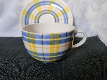 bastenski set: Solje nove iz 80ih.god.rucno oslikane pa glazirane Blue Elephant — 8