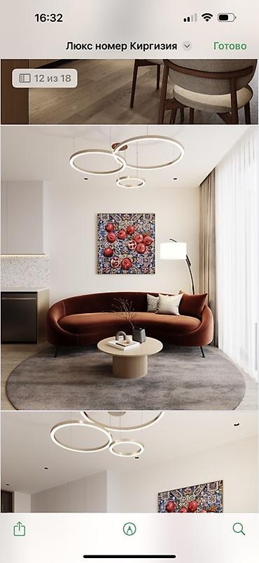 посуточный: 2 комнаты, 39 м², 4 этаж, Дизайнерский ремонт — 6