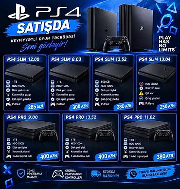 13 pro 256: PS4 konsolları satışda. Elan üzrə müxtəlif PS4 Slim və PS4 Pro — 1