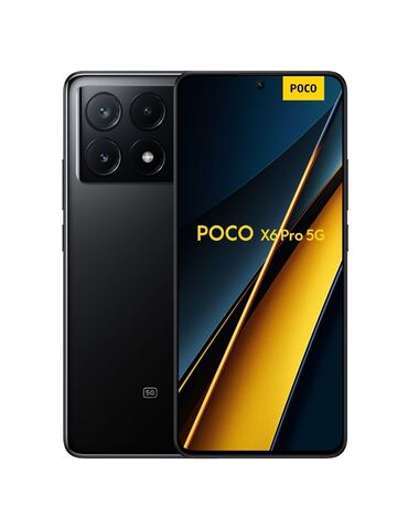 арзан айфон телефон: Poco X6 Pro 5G, Колдонулган, 256 ГБ, түсү - Кара, 1 SIM, 2 SIM