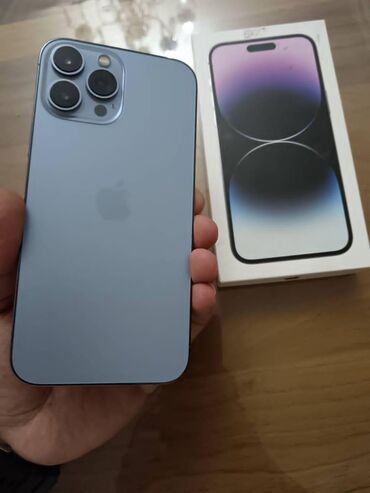 Apple iPhone: IPhone 13 Pro Max, 256 GB, Blue Titanium, Zəmanət