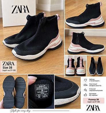 Krossovka və ketlər: Zara, Ölçü: 38, rəng - Qara, İşlənmiş — 2