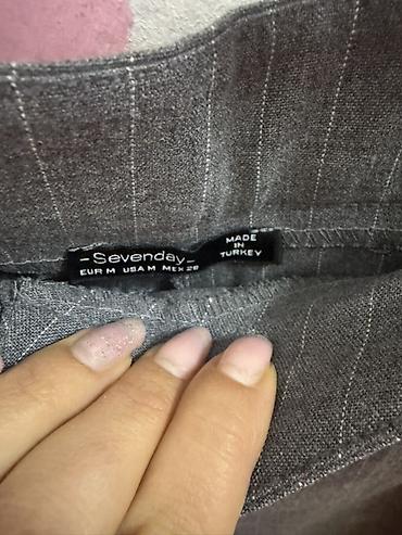 ski helanke: Široke ženske pantalone na pruge – Sevendey - Boja: siva sa — 2