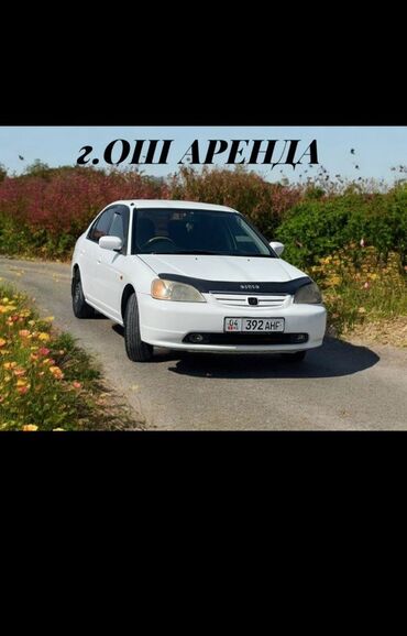 Частная аренда авто: Аренда автомобиля в г. Ош. Белый седан Honda для повседневных