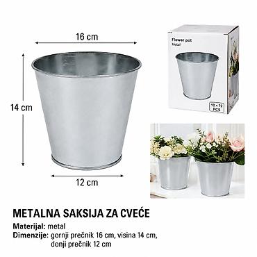 KMT Boja gvozdena kožna okrugli plastični saksija srednji 502082
