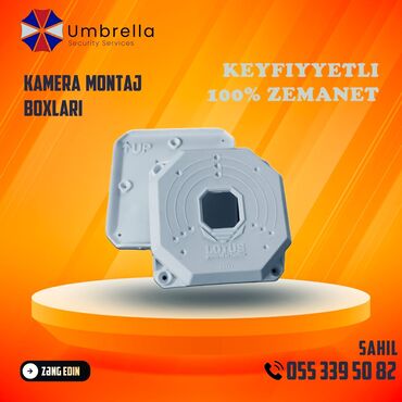 Videomüşahidə: Kamera Karopka Montaj qutusu (Box) Lotus 100% Keyfiyyətli Zəmanət