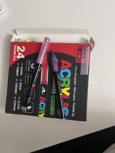 я твое средство для всего бишкек: Маркеры ACRYLIC 24штук 
Очень качественные