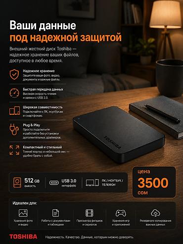 nano 4gb: Накопитель для ПК, Новый, Toshiba, HDD, 512 ГБ, Для ПК — 5