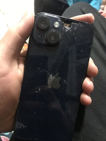 возможно в рассрочку: IPhone 14, Колдонулган, 128 ГБ, Көк, Каптама