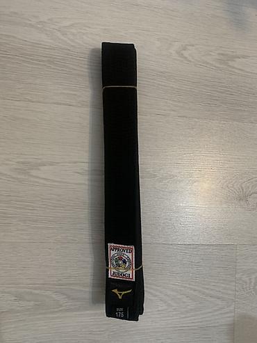 Ремни и пояса: Черный пояс для дзюдо Mizuno - Официальный допуск IJF: на ярлыке — 5