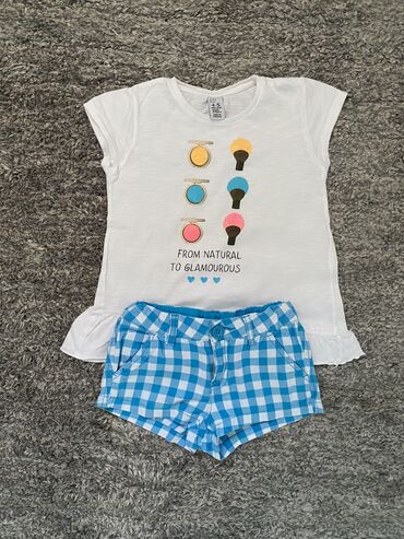 benetton veličine za decu: Zara majica i beneton sorc, vel 4-5