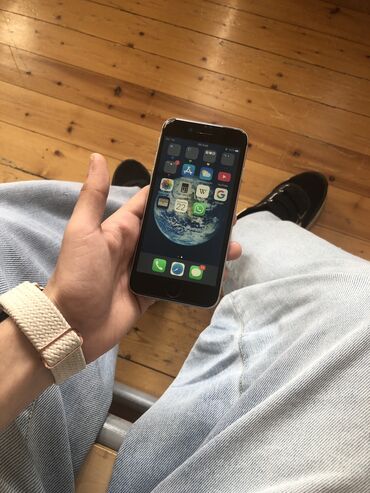 ayfon telefon zengleri: IPhone 6, 16 GB, Desert Titanium, Barmaq izi