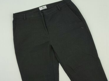 spodnie czarne hello kitty: Material trousers for women, size M (EU 38)