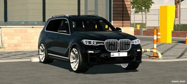 Qara rəngli BMW X7 modeli, krossover kateqoriyasına aid, müasir və