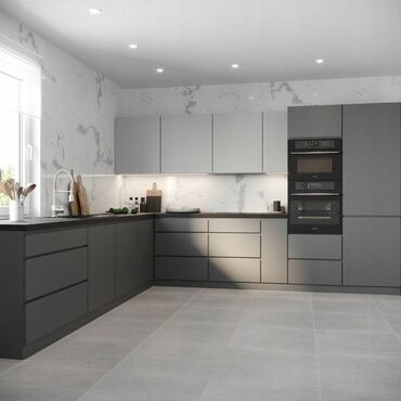 Sifarişlə mətbəx mebeli: Sifarişlə mətbəx dəsti, Özü çəkən petlələr, Mat laminat, Kredit var, Rayonlara çatdırılma, Pulsuz çatdırılma — 10