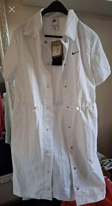 original nike tech: Nike ženska haljina/košulja, bela - Brend: Nike - Model: lagana — 1
