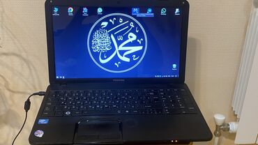 Masaüstü kompüterlər və iş stansiyaları: Toshiba noutbuk Xüsusiyyətlər: - Ekran: 15.6" (parlaq panel) -