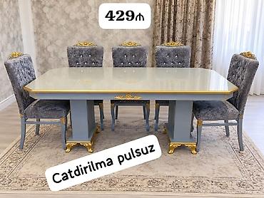 mebel materiali: Masa desti satilir 6 stulladir. 430 azn unvan H.Aslanov catdirilma — 1