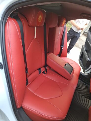 Чехлы и накидки на сиденья: Чехлы Экокожа, цвет - Черный, Toyota, Новый — 14