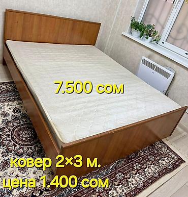 сон плюс: Спальный гарнитур, Б/у, Двуспальная кровать, Дерево, Бесплатная доставка, цвет - Коричневый — 1