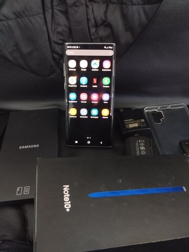 чехол galaxy note 10 plus: Samsung Note 10 Plus, Б/у, 256 ГБ, цвет - Серебристый, 2 SIM