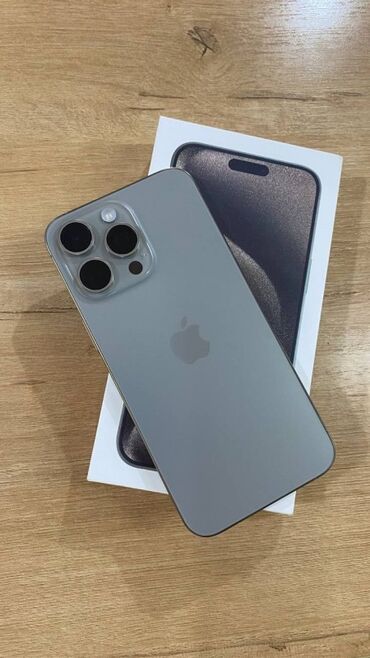 бу телефон токмок: IPhone 15 Pro, Колдонулган, 256 ГБ, Natural Titanium, Заряддоочу түзүлүш, Коргоочу айнек, Куту, 99 %