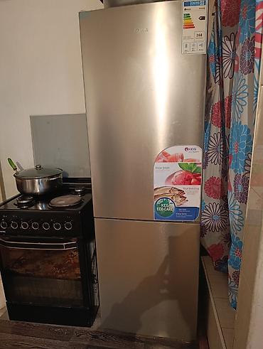 Другая бытовая техника: Холодильник двухкамерный KEG (серебристый, нижняя морозильная камера) — 2