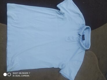футболка оверсайз мужская: Футболка 3XL (EU 46), цвет - Голубой