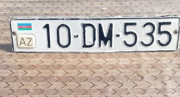 maşın cadır: Məhsul: Avtomobil dövlət nömrə nişanı - Seriya: 10-DM-535 -