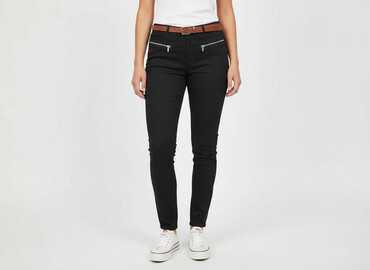 spodnie w paski pull and bear: PULL&BEAR, Spodnie materiałowe damskie, rozmiar XL
