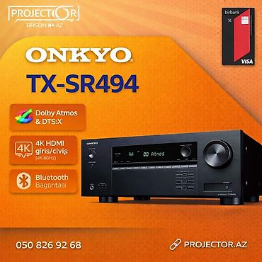 aux bluetooth: Onkyo TX-SR494 AV resiver - Dolby Atmos və DTS:X dəstəyi – 3D səs — 1