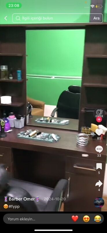 sultan daragi gülü: Berber kreslosu-250- berber skafi-100-Bərbər iş yeri – tam təchizatlı