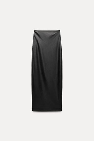 Ətəklər: Midi Ətək, Zara, Dəri, L (EU 40)