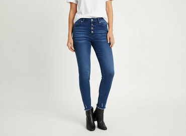 jeansy damskie boyfriend allegro: SZACHOWNICA, Jeansy damskie, rozmiar S