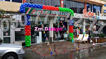 Oyuncaqlar: Sarlar bezedilme. Helium və adi şarlarla bəzədilmə. Decor shar dizayn — 2