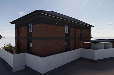 Фасадные работы: Современный двухэтажный дом в стиле неоклассика/минимализм — — 8