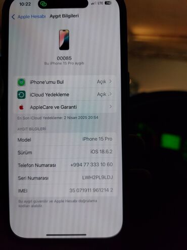 Nokia: IPhone 15 Pro, Black Titanium, Face ID