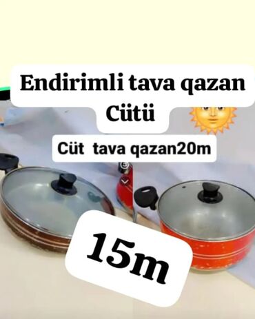 dest qab: Tava, rəng - Qırmızı, Antipriqar