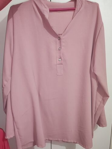 Shirts, blouses and tunics: XL (EU 42), 2XL (EU 44), Single-colored, color - Pink