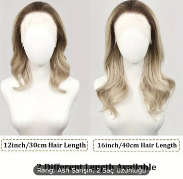 Təbii saçlar, pariklər: Parik, Təbii, Yeni — 3